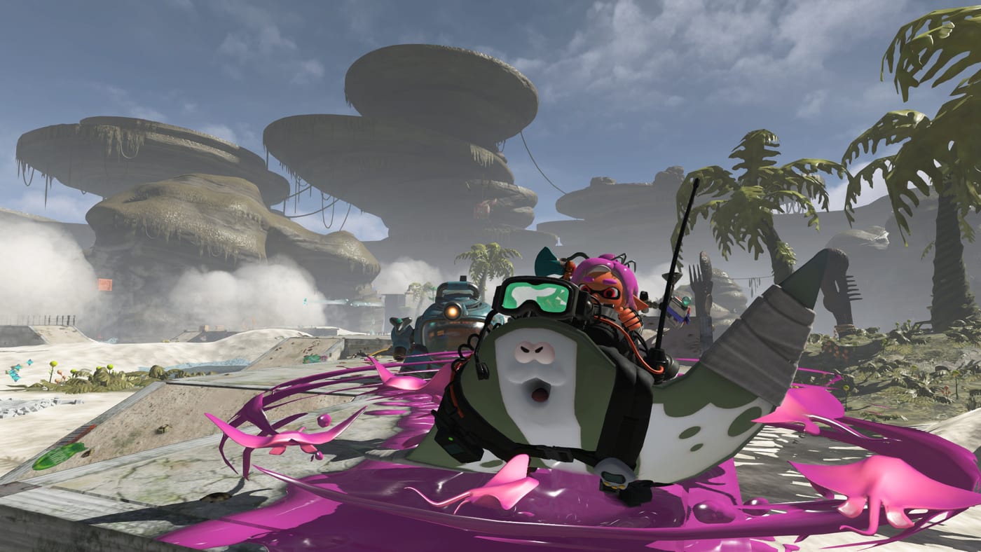Splatoon Raiders gameplay on Spirhalite Islands