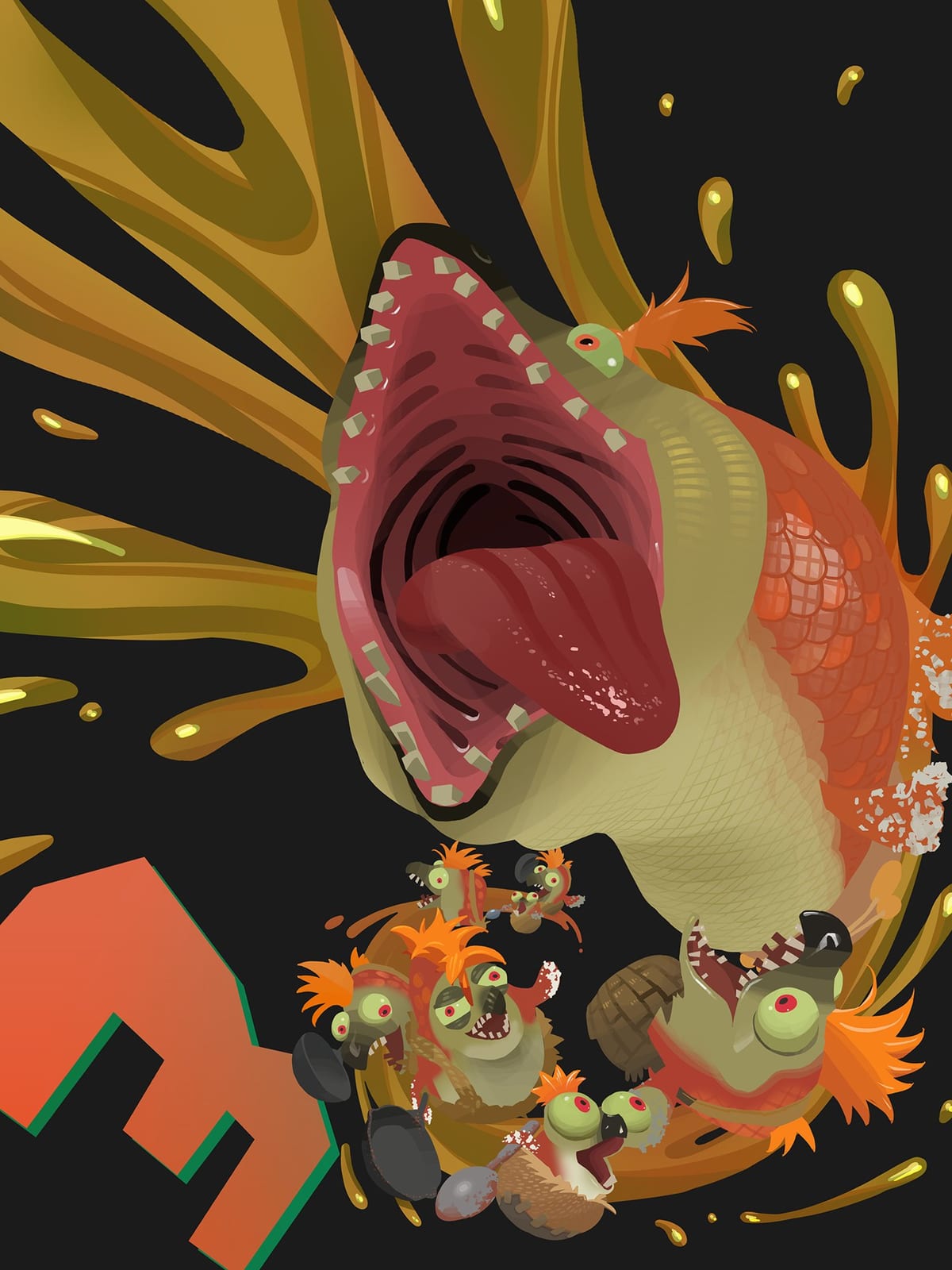 Splatoon Raiders Salmonid enemies artwork